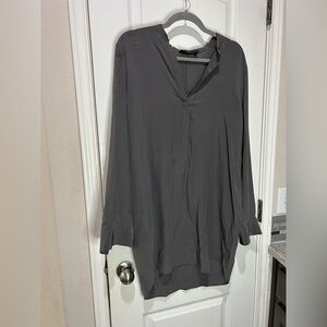 Calvin Klein Charcoal tunic dress silk